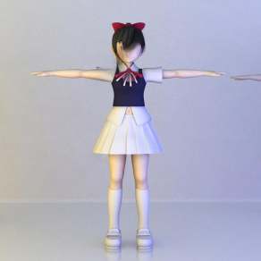 现代女孩3D模型下载